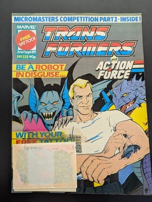 Transformers No 233, 2nd September 1989, Marvel UK, Free Gift Issue