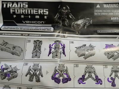 TRANSFORMERS PRIME VEHICON INSTRUCTION BOOKLET 2011 Insert Directions