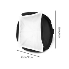 23cm Plastic Pure White Portable Folding Flash Light SLR Camera Softbox