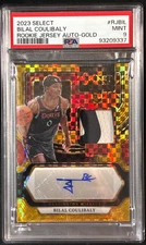 2023-24 Panini Select Bilal Coulibaly GOLD 9/10 RPA Rookie Jersey Auto RC PSA 9