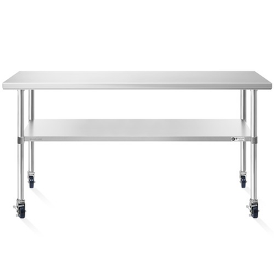 #ad 30x60 Stainless Steel Prep Table with Casters NSF Commercial Restaurant Kitchen $239.99