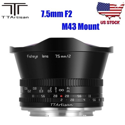 US TTARTISAN APS-C 7.5mm F2.0 Fisheye Lens Ultra-Wide Prime Manual Lens for M43