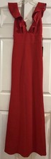 Lulus Perfect Opportunity Red Maxi Dress Size Small V Neck Ruffle Flutter Straps