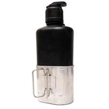 Swiss M84 Field Canteen and Cup Set 0.8L Water Bottle and Aluminum Cup VGC