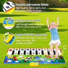 M Piano Mat, 57'' x 15.5'' Musical Toys for Toddlers Floor Piano Touch Playmat w