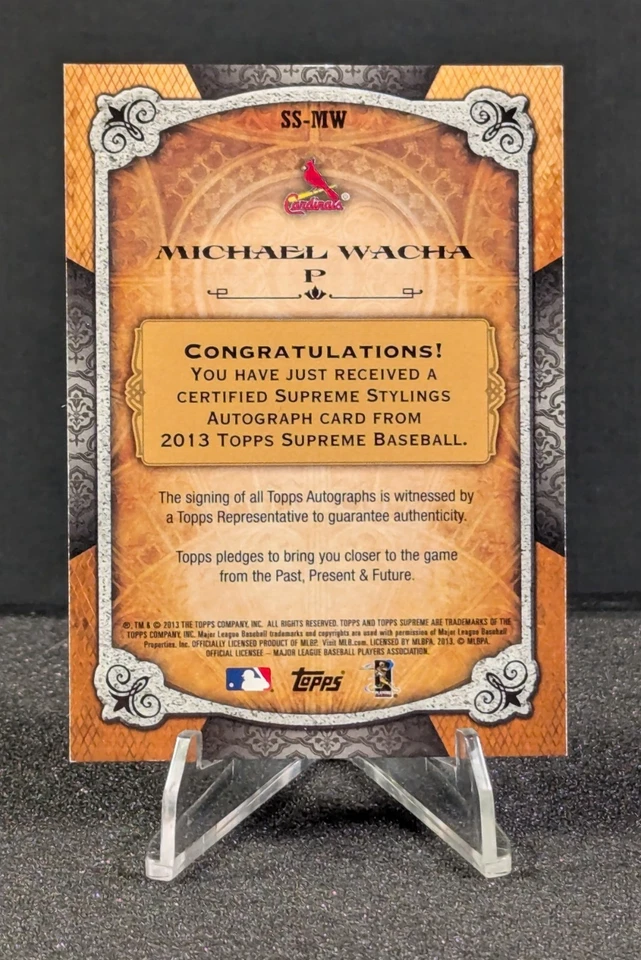 2013 Topps Supreme Stylings MIchael Wacha Autograph Gold /35 - Image 2 of 2