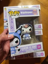 Funko Pop Sanrio KUROMI AS BAKU #111 HOT TOPIC EXCLUSIVE FLOCKED READ