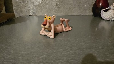 Vintage Pink Panther Keramik Figur liegend 1982 RAR