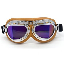 Cosplay Goggles Steampunk Motorcycle Vintage Goggles Pilot Aviator Costume Blue