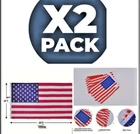 2 PACK 33FT USA American 28 Flag Fabric World Cup Bunting & 5FT X 3FT FLAG