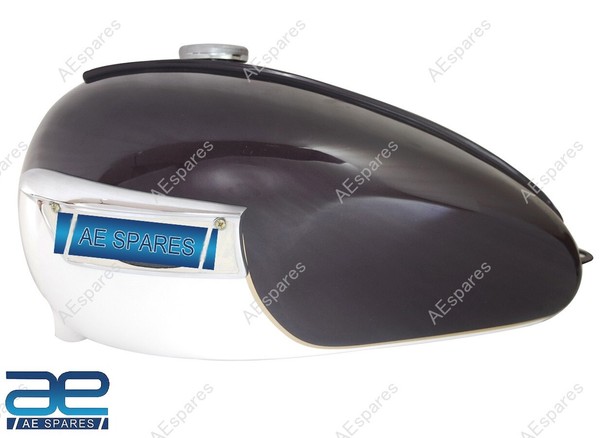 Passt FüR Triumph T120 Aubergine & Weiß Lackierter Stahl Kraftstofftank Aes-image
