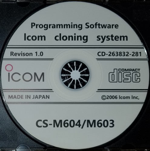 Icom CS-M604/M603 Revision 1.0 Programming Software for IC-M604/IC-M603 Radios