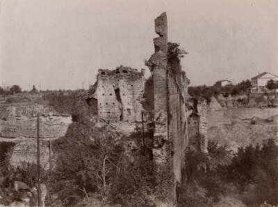 Ruins of Visconti castle Trezzo sull'Adda Lombardy Italy 1910-1912 Old Photo