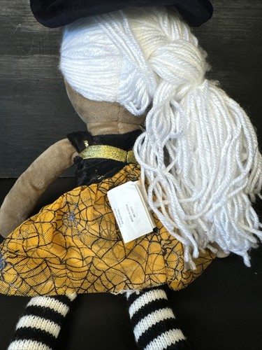 Cynthia Rowley Curious Witch Doll 20" Plush Stuffed Toy Halloween White Hair - Picture 10 of 16
