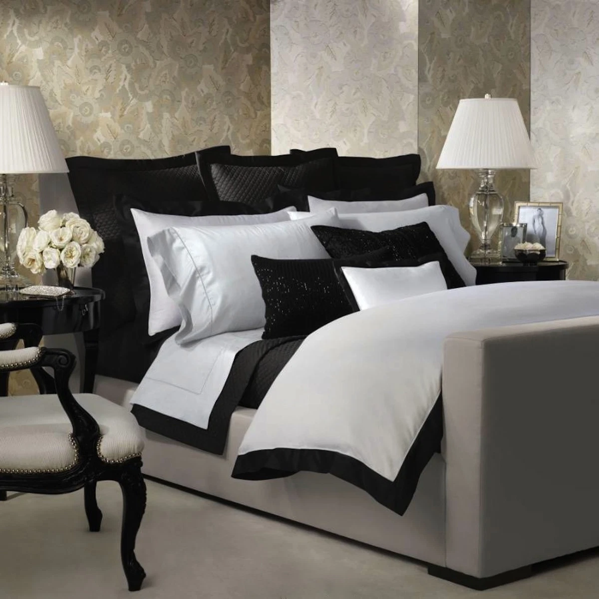 Ralph lauren black and white bedding Clearance