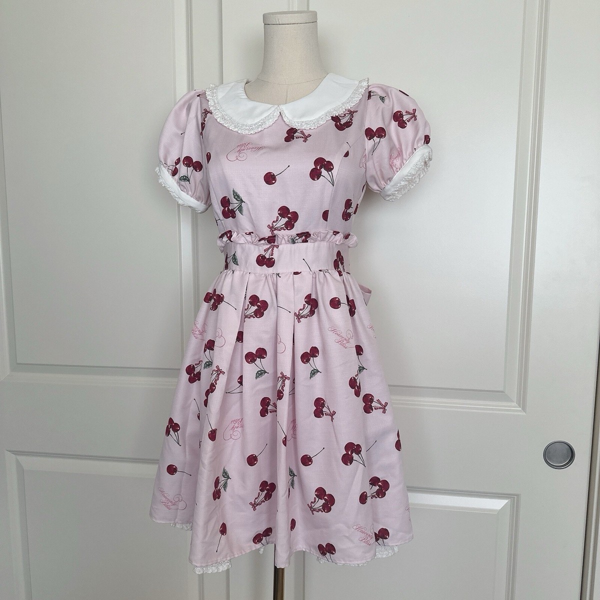 Japan Brand Ank Rouge Cherry Lace One Piece Dress kawaii larme  