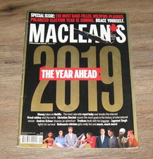 Maclean’s 2019 magaz JUSTIN TRUDEAU Robert Herjavec AMY PURDY Christine Sinclair