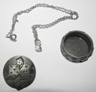 Vintage Dice Lapel Pin Tie Tack Pinback Necklace Earrings Pewter Holder Vegas — photo 1