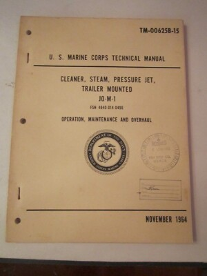 #ad 1964 U.S. TECHNICAL MANUAL STEAM PRESSURE JET OPERATION OVERHAUL BOOKLET TUB E $32.50