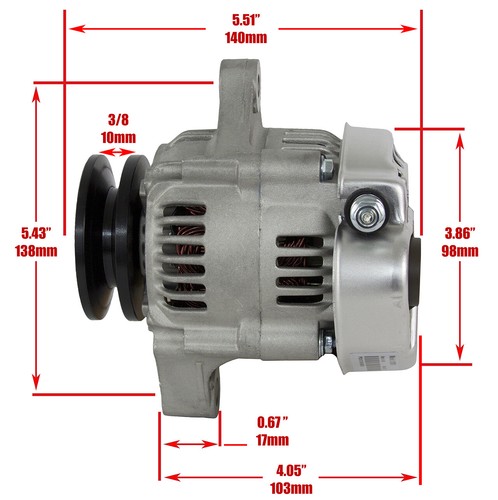 NEW MINI 8162 60AMP SMALL/BIG BLOCK ALTERNATOR FITS CHEVY RACING 93MM 3-WIRE - Picture 4 of 4