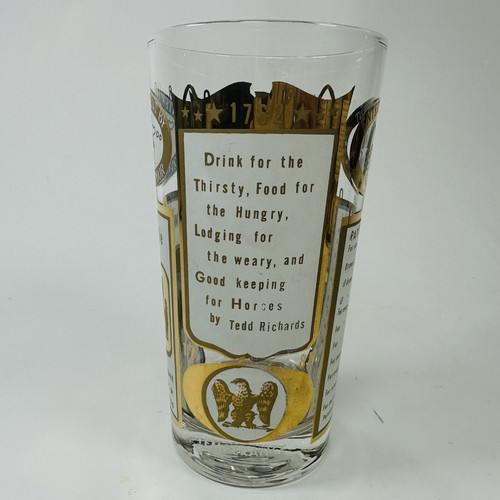 MCM Vtg High Ball Drinking Glass With Carrier Silent Woman Tavern Horse 1762 - Picture 4 of 19