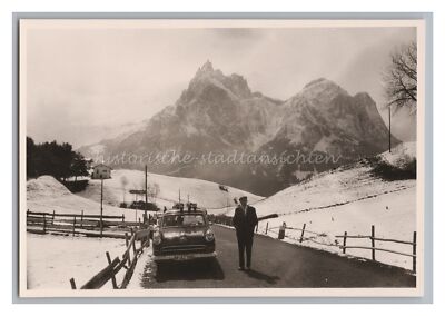 Seiser Alm - Auto Reise im Winter - Skiurlaub Südtirol Italien Ford Foto 1950er