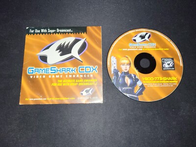 Gameshark CDx Cheats Game Enhancer Sega Dreamcast DC EX+NM w sleeve&memory card