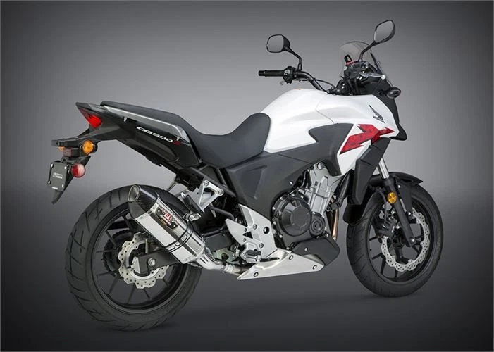 Escape Yoshimura acero inoxidable R77 sin cordones carrera Honda CB500X 2013-2016 Foto 3 de 4