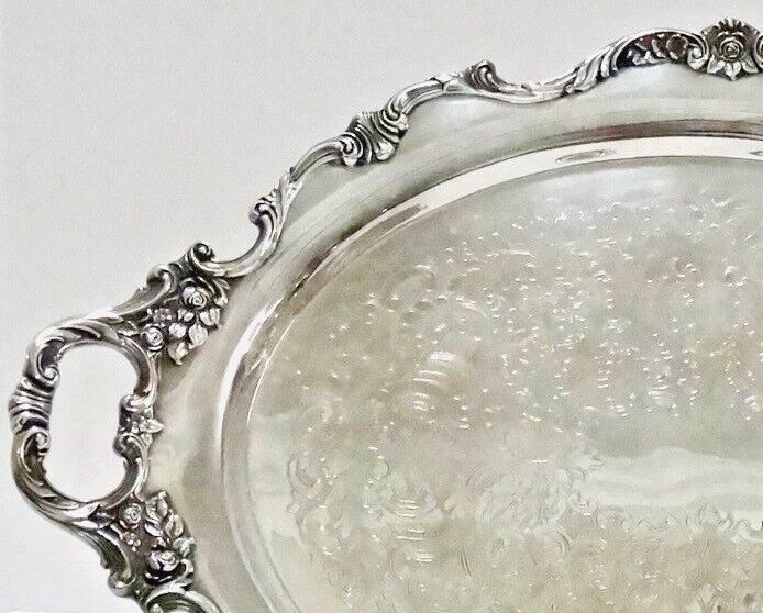 Wallace Silver Plate Tray Platter 23.5