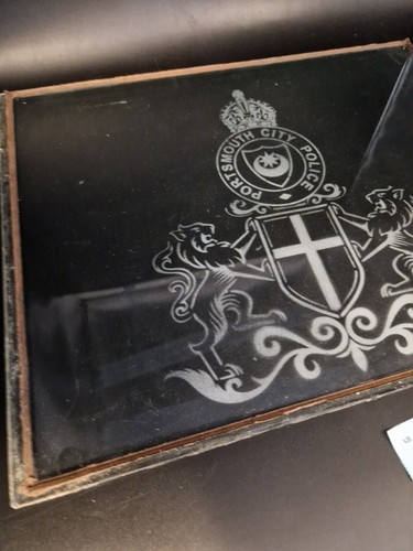 Vintage Reclaimed Portsmouth city Police Station Window Sign c1940s 44x34cm #38 - Picture 7 of 10