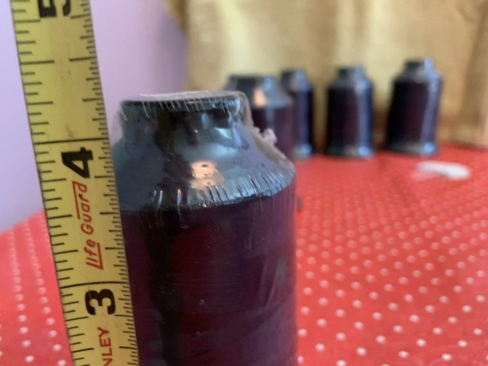 Coats Emb Thread Lubed Polyester Navy NEW Lot Of 6 See Label For Info - Image 3 of 4