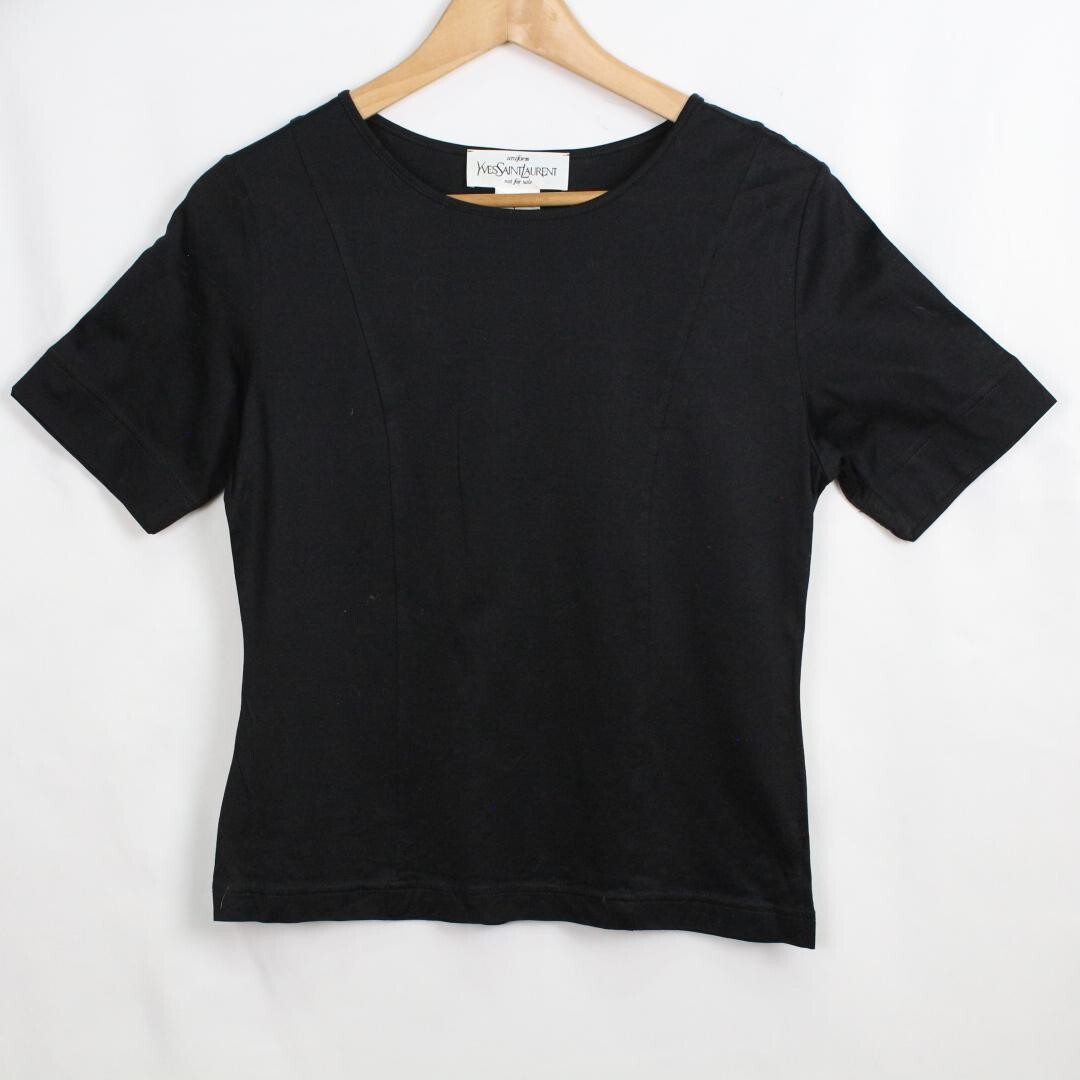 T shirt Yves Saint Laurent nera taglia M da donna