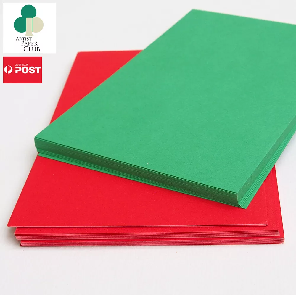 A4, A6 Cardstock,Christmas Red,Green Craft Paper, DIY Card-Making, 250GSM,  20PCS