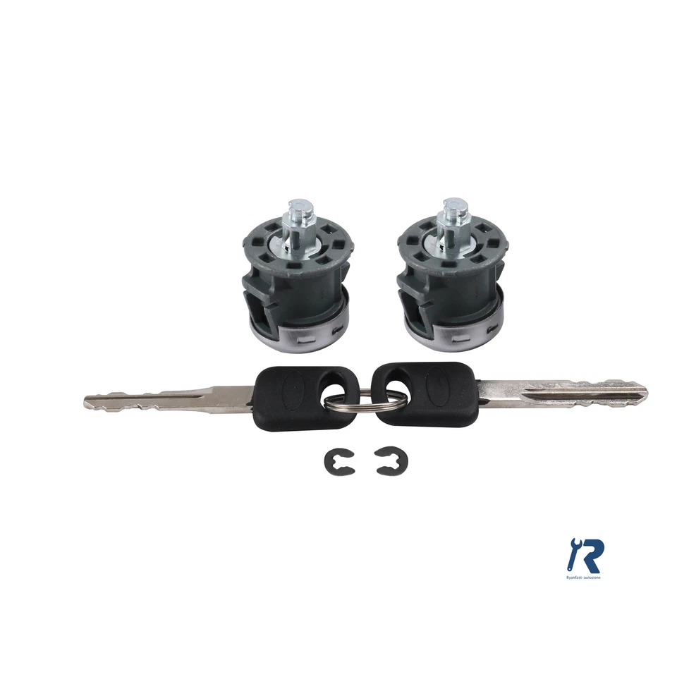 Cilindro y llaves de cerradura de puerta 7C3Z152190A apto para Ford F250 F350 Lincoln Mercury Foto 3 de 4