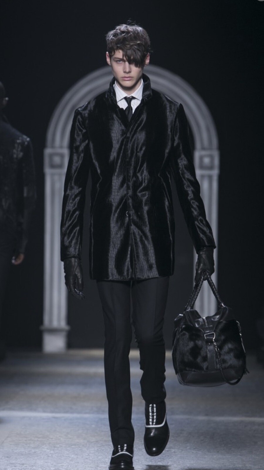 John Varvatos Collection Faux Fur Coat 