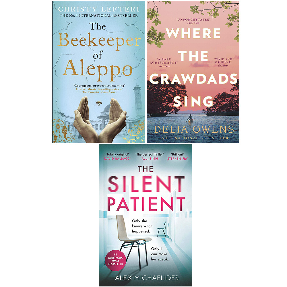 Beekeeper of Aleppo, Where the Crawdads Sing, Silent Patient 3 Books Collection