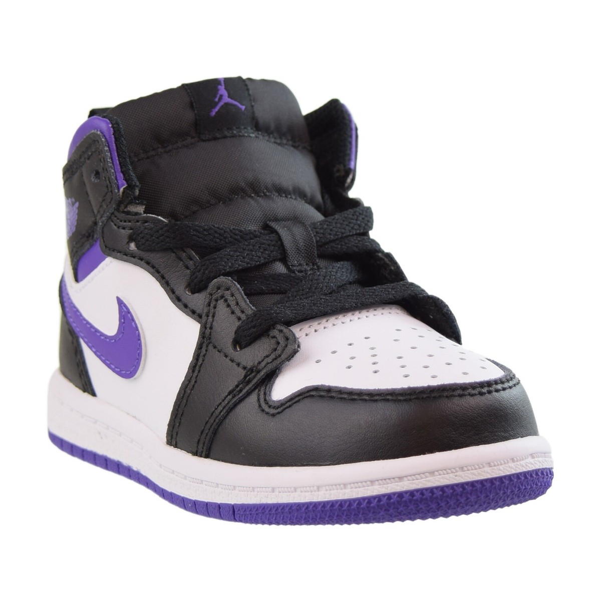 Jordan 1 Mid (TD) Toddlers Shoes Black-Dark Iris 640735-095 | eBay