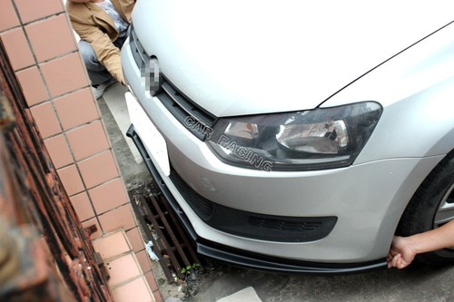 R Style Front Bumper Lip Spoiler Apron Fit For VW Polo 6R Non-GTI 2013 Unpainted - Picture 2 of 12