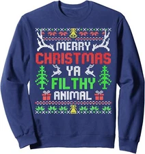 Merry Christmas Animal Filthy Ya Xmas Pajama Family Unisex Crewneck Sweatshirt