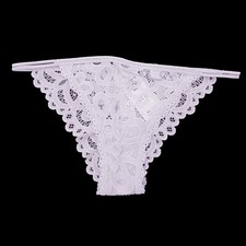 Gilly Hicks Hollister Crochet Lace String Cheeky Underwear Lilac Pants Knickers