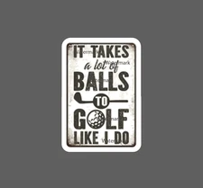 Golf Balls Sticker Practice Humor Funny