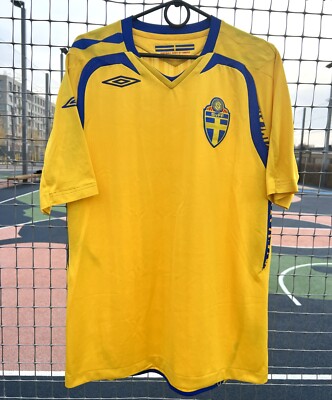 Schweden Nationalmannschaft Heim Fußball Trikot 07/08 EURO 2008 Umbro Größe M