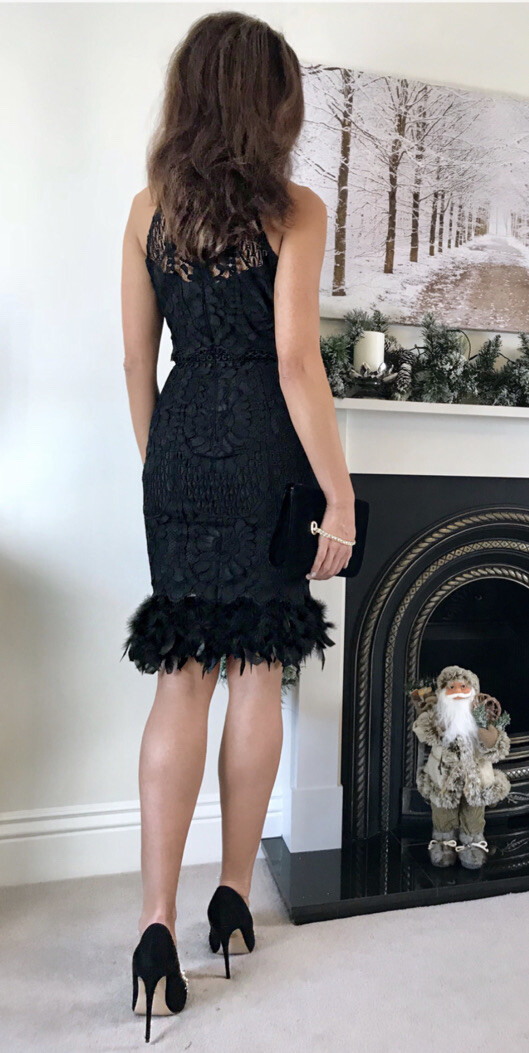 Lipsy VIP Feather Navy Dress 10 Lace Party Occasion Wedding Evening Party  Prom | eBay