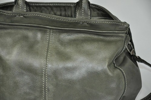 BOLSO DE MANO REPTILE'S HOUSE ITALIA CUERO CON FLECOS PARA MUJER VERDE OSCURO - Imagen 8 de 11