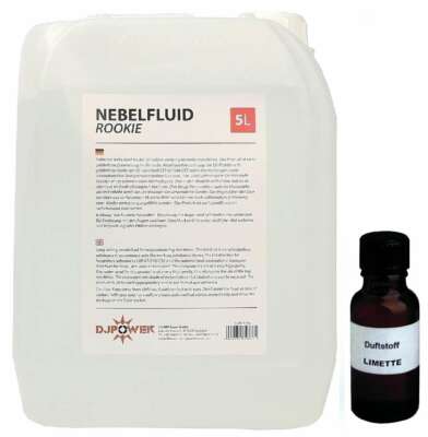 5 L 4,00 /l DJ POWER ROOKIE Smoke Fluid + Nebelfluid Duftstoff Limette / Zitrone