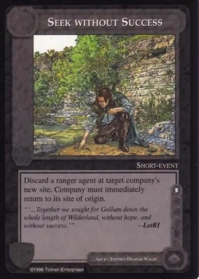 Seek Without Success Limited Edition Middle Earth ME CCG Dark Minions
