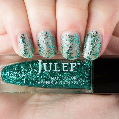 NEW! Julep nail polish ESMERALDA ~ Jeweled emerald multi-dimensional glitter