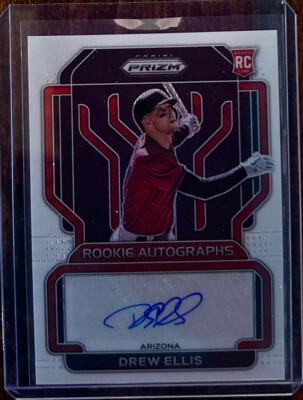 Drew Ellis 2022 Panini Prizm- White Ice Rookie Autograph /50 Arizona Diamondback