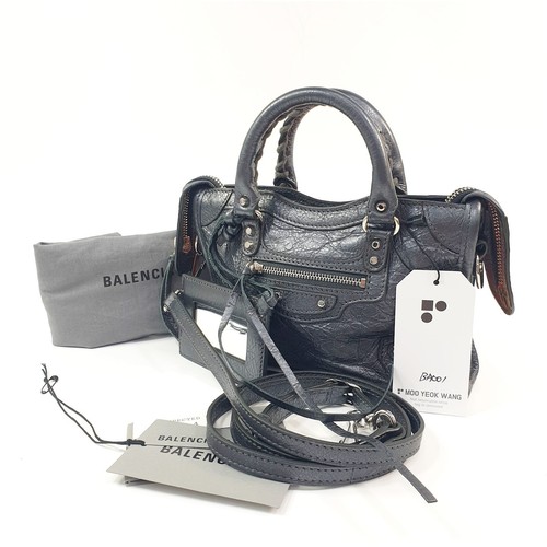 BALENCIAGA Classic Nano City 2way Hand Shoulder Bag Genuine With Dust Bag BA001