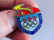 Olympic Games Support the Journey of 2006 VISA Vintage Silver Tack Pin V-5506